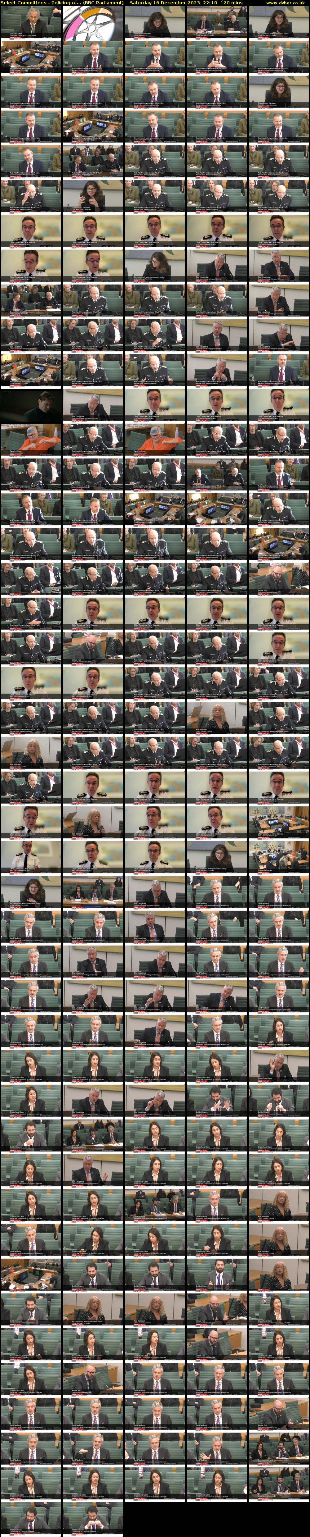 Select Committees - Policing of... (BBC Parliament) Saturday 16 December 2023 22:10 - 00:10