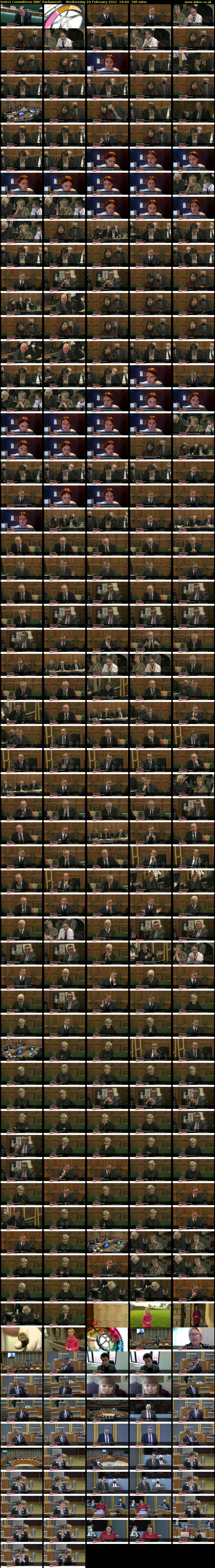 Select Committees (BBC Parliament) Wednesday 16 February 2022 19:00 - 22:00