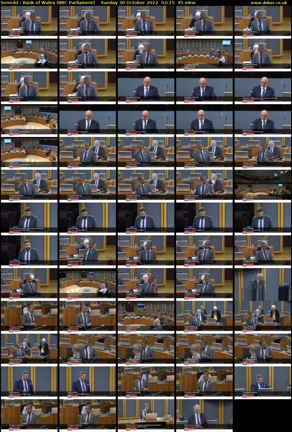 Senedd - Bank of Wales (BBC Parliament) Sunday 30 October 2022 02:15 - 03:00