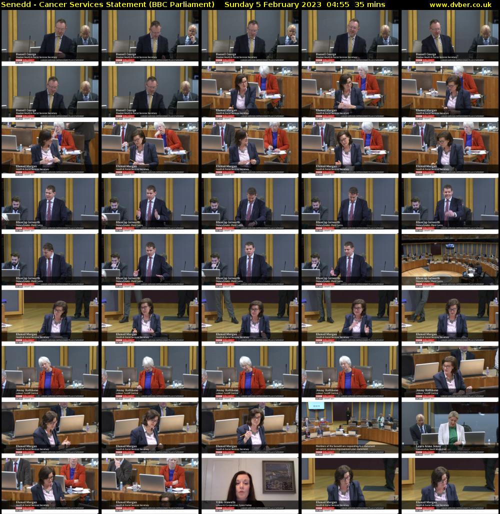 Senedd - Cancer Services Statement (BBC Parliament) Sunday 5 February 2023 04:55 - 05:30