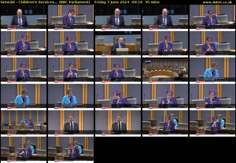 Senedd - Children's Services... (BBC Parliament) Friday 7 June 2024 09:10 - 09:45
