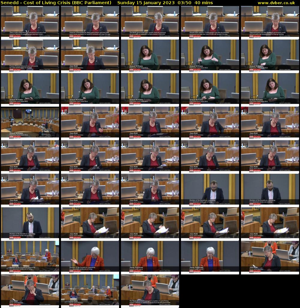 Senedd - Cost of Living Crisis (BBC Parliament) Sunday 15 January 2023 03:50 - 04:30