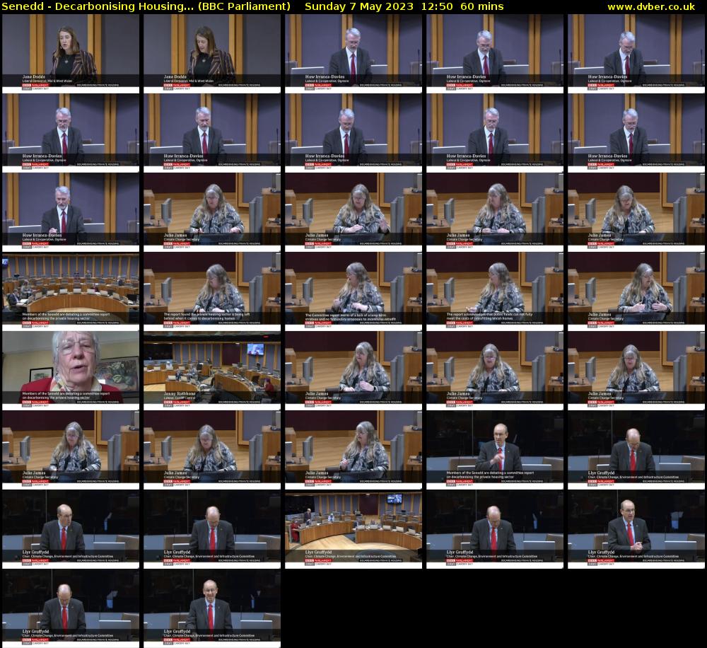 Senedd - Decarbonising Housing... (BBC Parliament) Sunday 7 May 2023 12:50 - 13:50