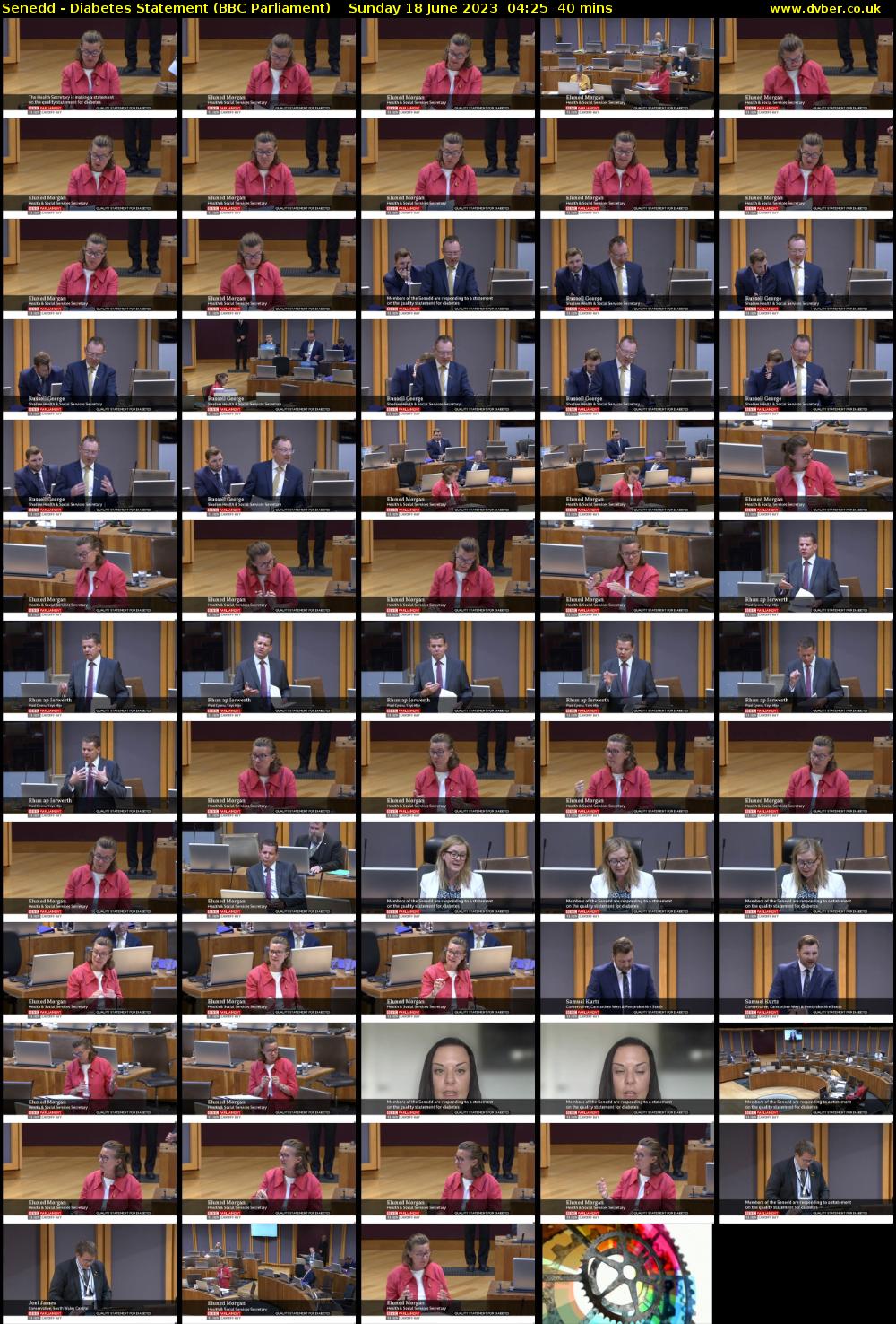 Senedd - Diabetes Statement (BBC Parliament) Sunday 18 June 2023 04:25 - 05:05