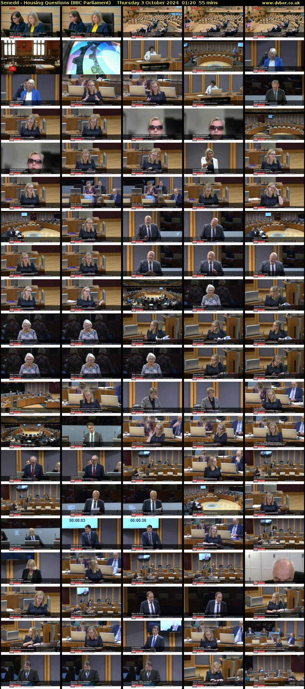 Senedd - Housing Questions (BBC Parliament) Thursday 3 October 2024 01:20 - 02:15