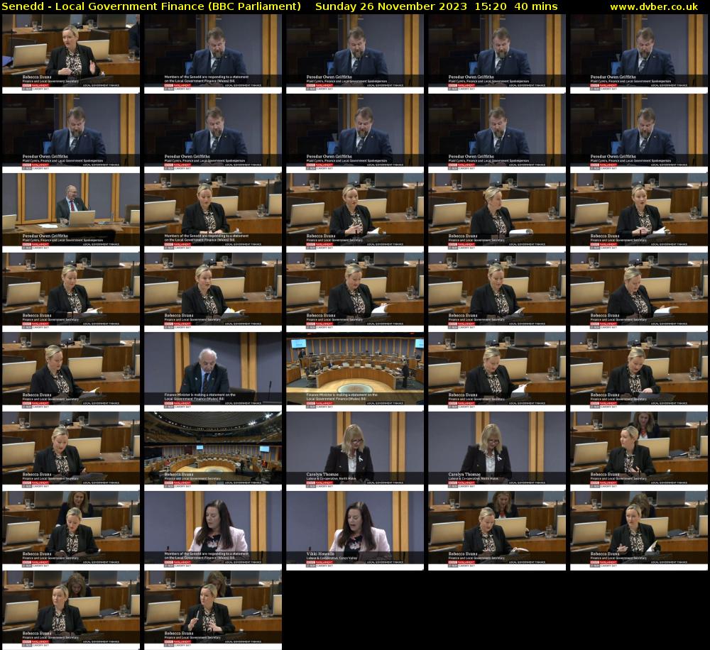 Senedd - Local Government Finance (BBC Parliament) Sunday 26 November 2023 15:20 - 16:00