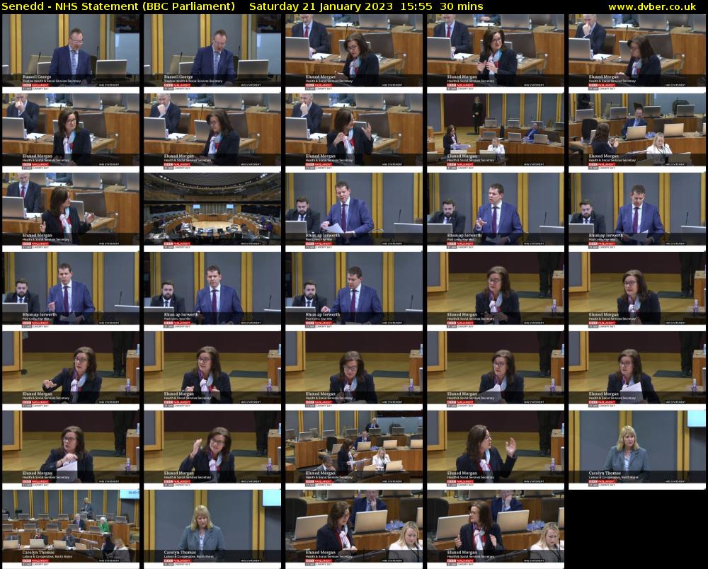 Senedd - NHS Statement (BBC Parliament) Saturday 21 January 2023 15:55 - 16:25