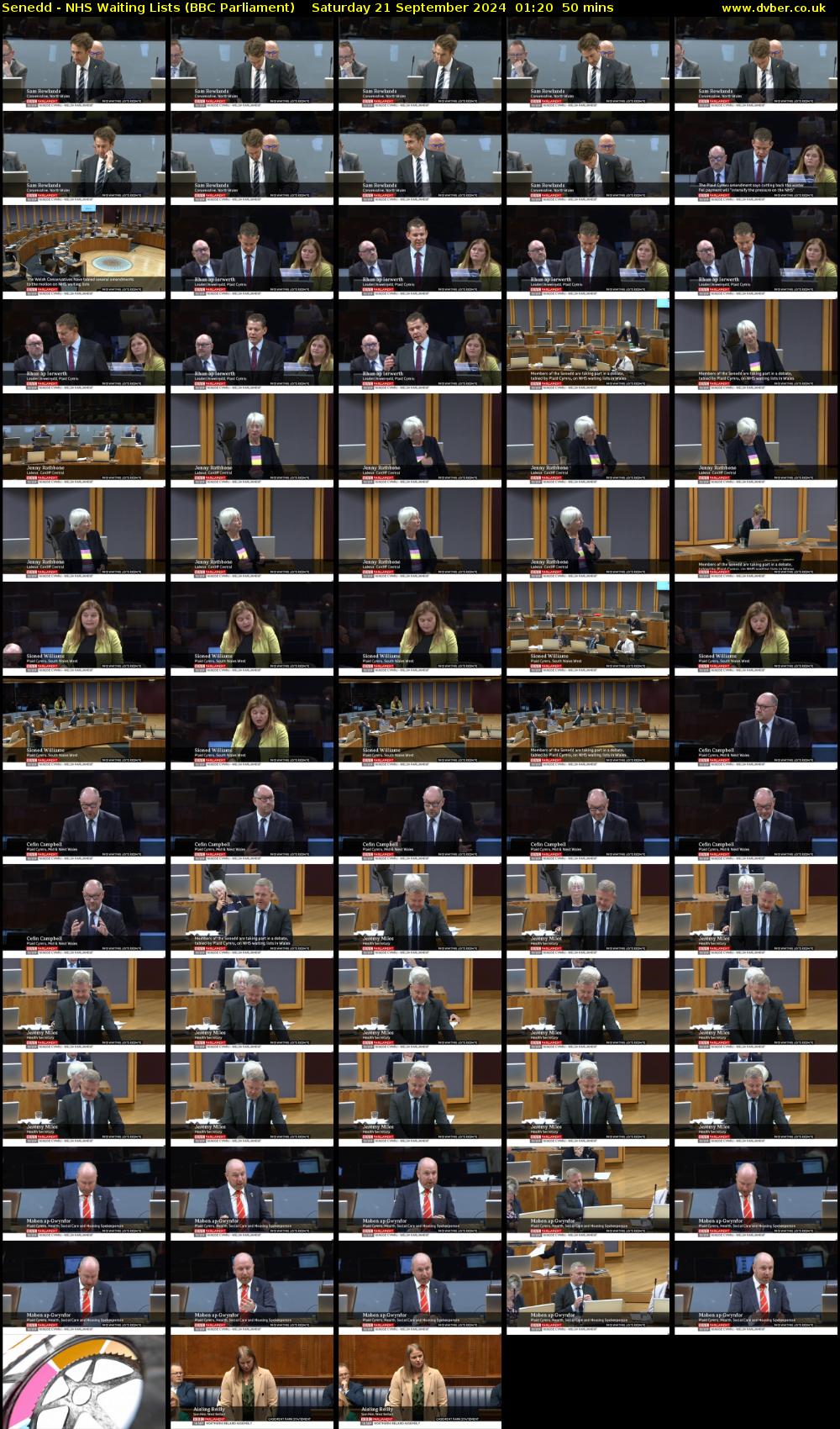 Senedd - NHS Waiting Lists (BBC Parliament) Saturday 21 September 2024 01:20 - 02:10