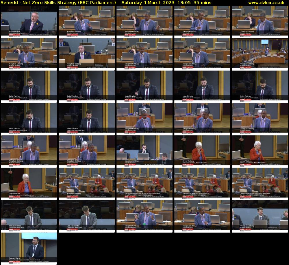 Senedd - Net Zero Skills Strategy (BBC Parliament) Saturday 4 March 2023 13:05 - 13:40
