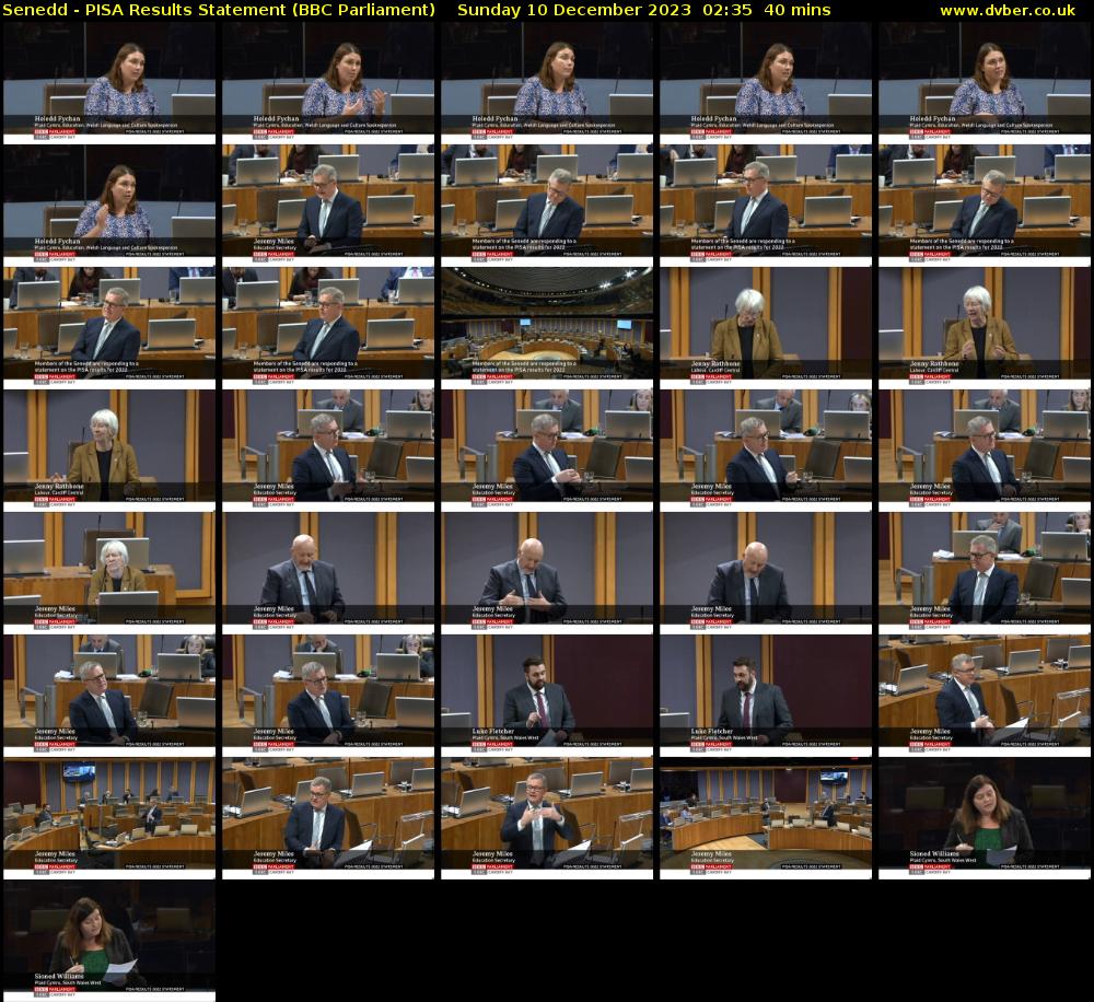 Senedd - PISA Results Statement (BBC Parliament) Sunday 10 December 2023 02:35 - 03:15