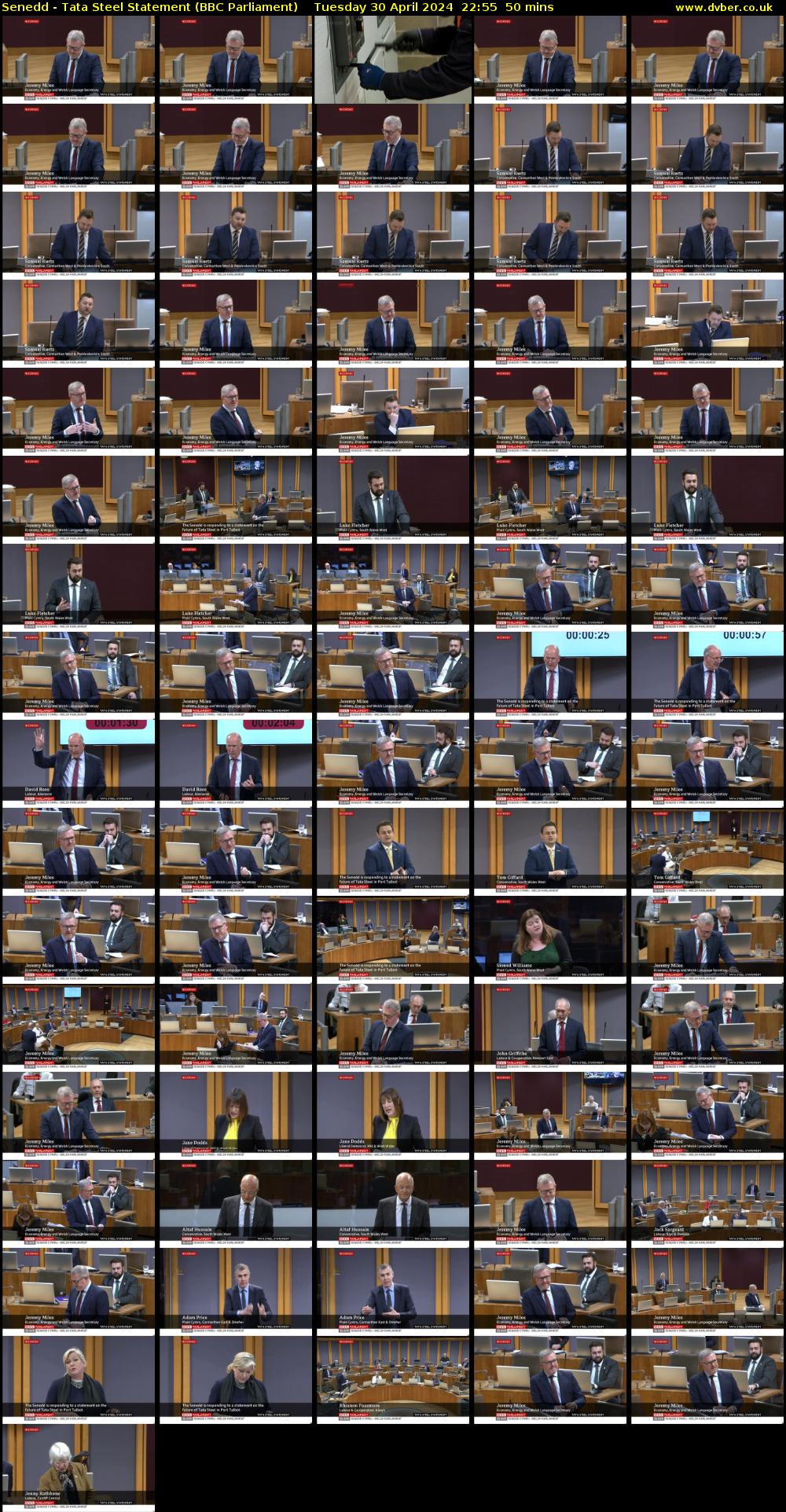 Senedd - Tata Steel Statement (BBC Parliament) Tuesday 30 April 2024 22:55 - 23:45