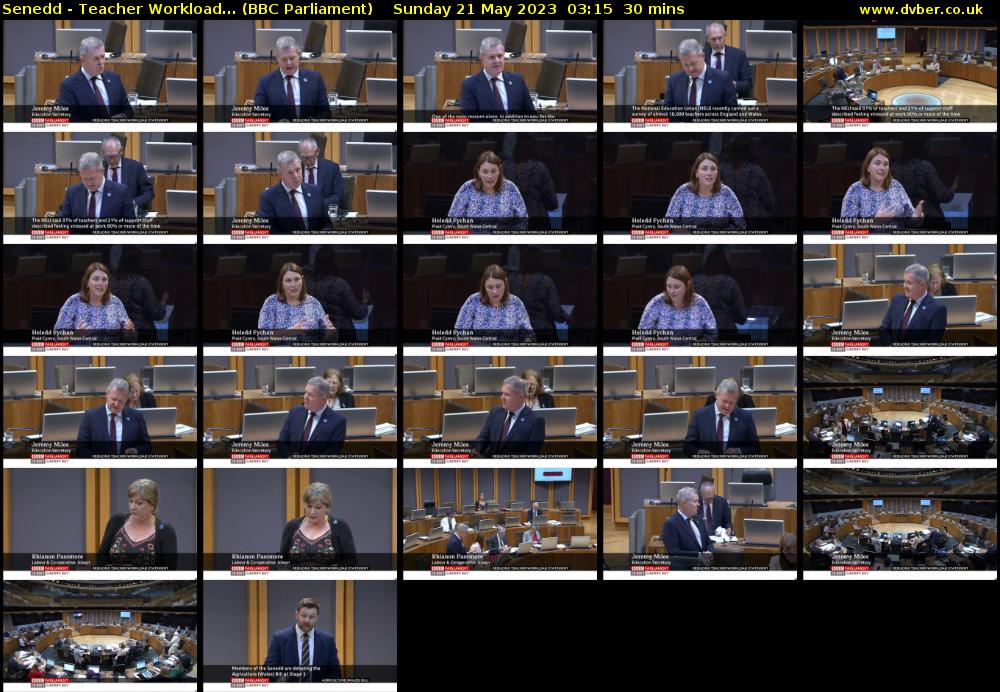 Senedd - Teacher Workload... (BBC Parliament) Sunday 21 May 2023 03:15 - 03:45