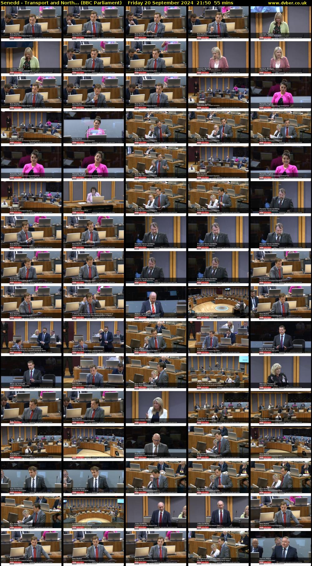 Senedd - Transport and North... (BBC Parliament) Friday 20 September 2024 21:50 - 22:45