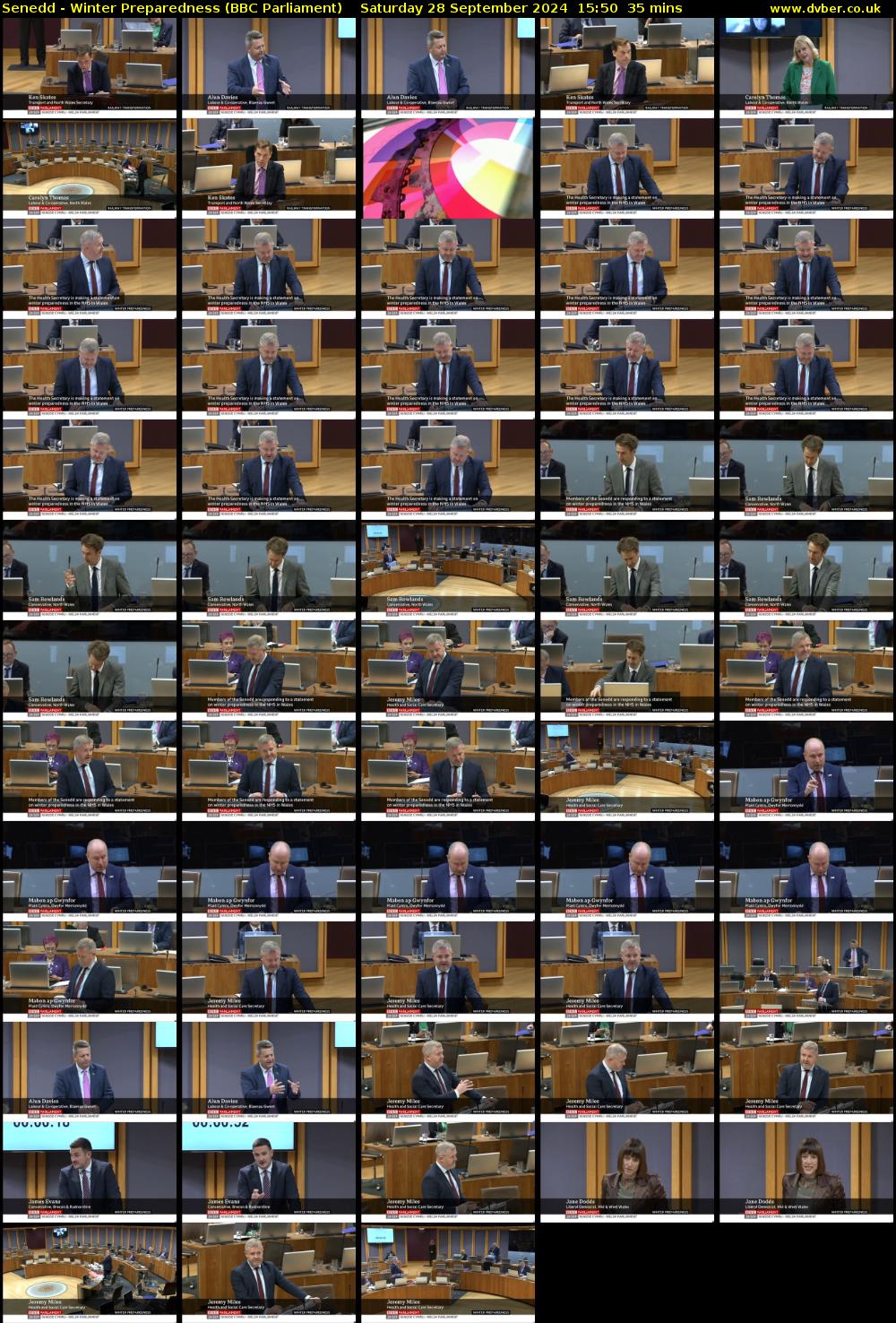 Senedd - Winter Preparedness (BBC Parliament) Saturday 28 September 2024 15:50 - 16:25