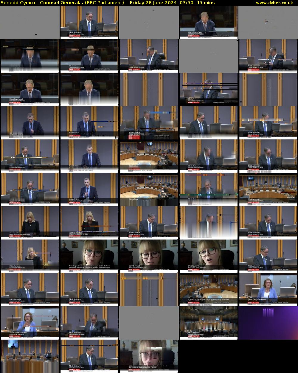 Senedd Cymru - Counsel General... (BBC Parliament) Friday 28 June 2024 03:50 - 04:35
