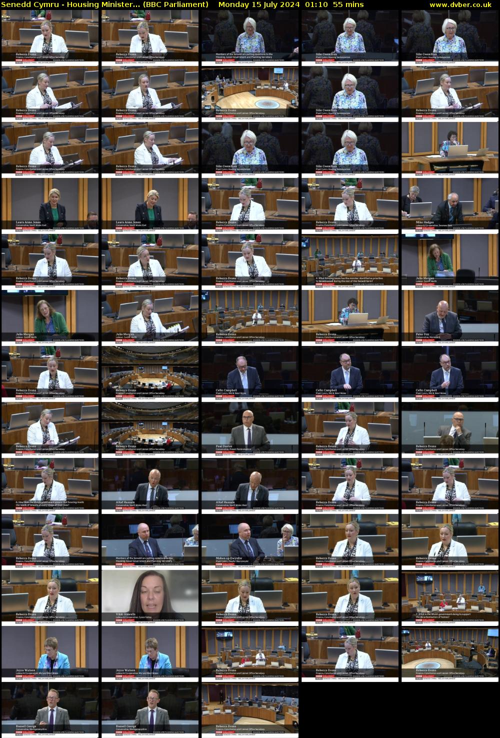 Senedd Cymru - Housing Minister... (BBC Parliament) Monday 15 July 2024 01:10 - 02:05