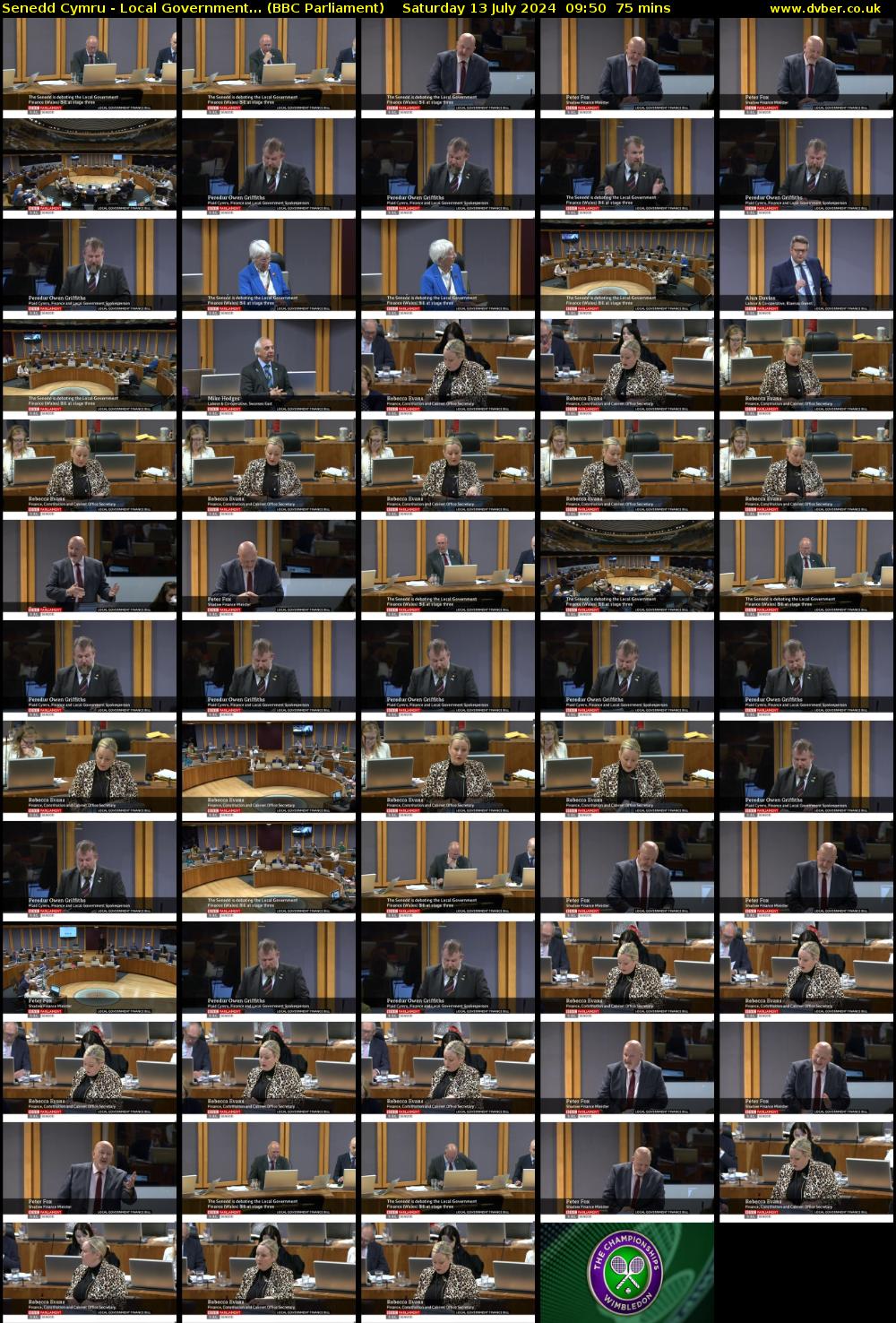 Senedd Cymru - Local Government... (BBC Parliament) Saturday 13 July 2024 09:50 - 11:05