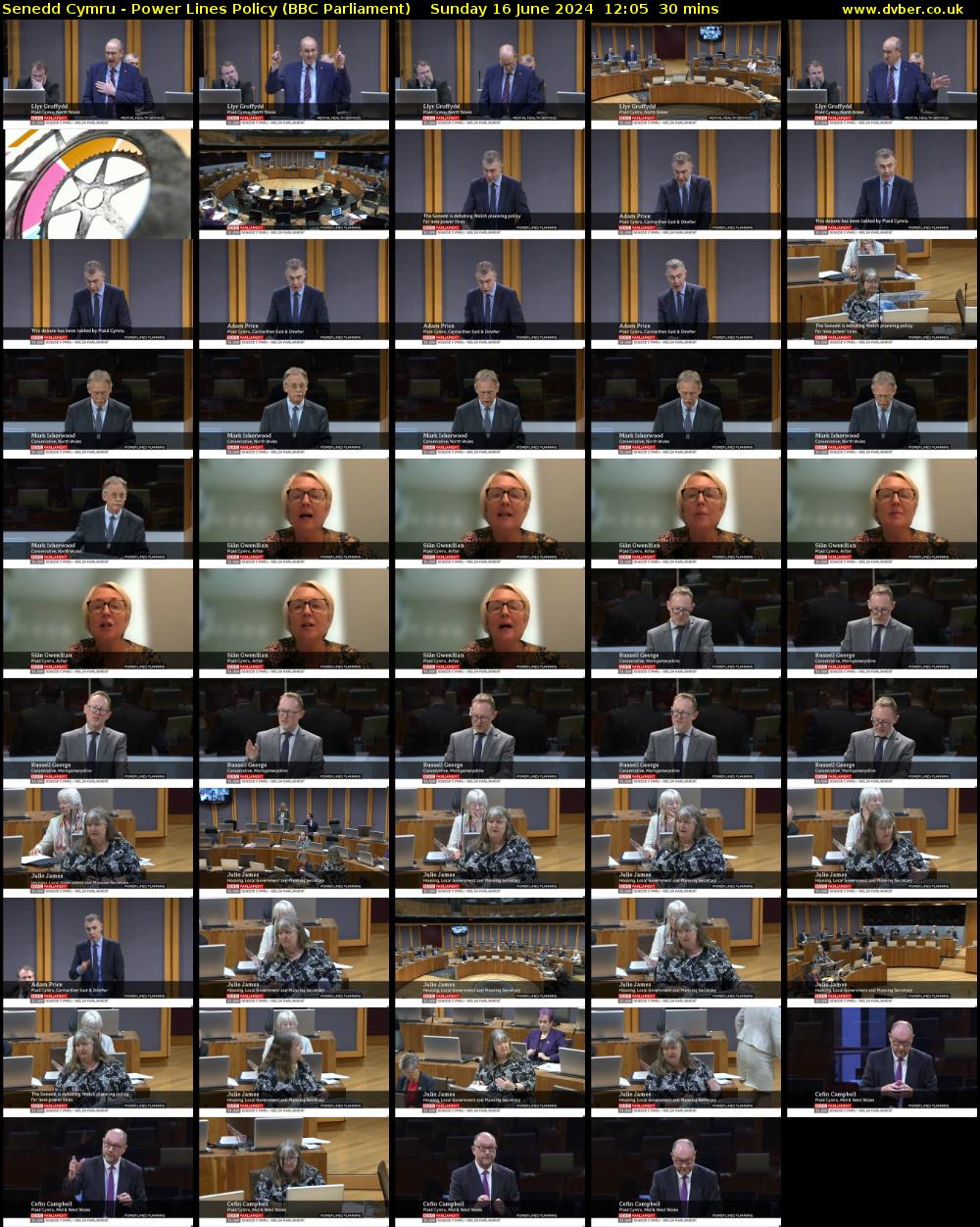 Senedd Cymru - Power Lines Policy (BBC Parliament) Sunday 16 June 2024 12:05 - 12:35