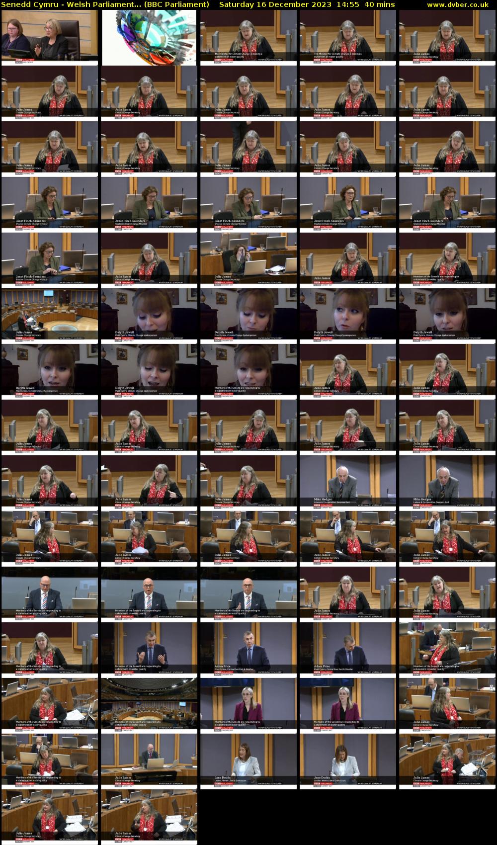 Senedd Cymru - Welsh Parliament... (BBC Parliament) Saturday 16 December 2023 14:55 - 15:35