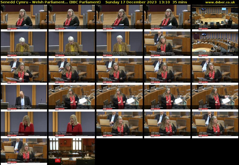 Senedd Cymru - Welsh Parliament... (BBC Parliament) Sunday 17 December 2023 13:10 - 13:45