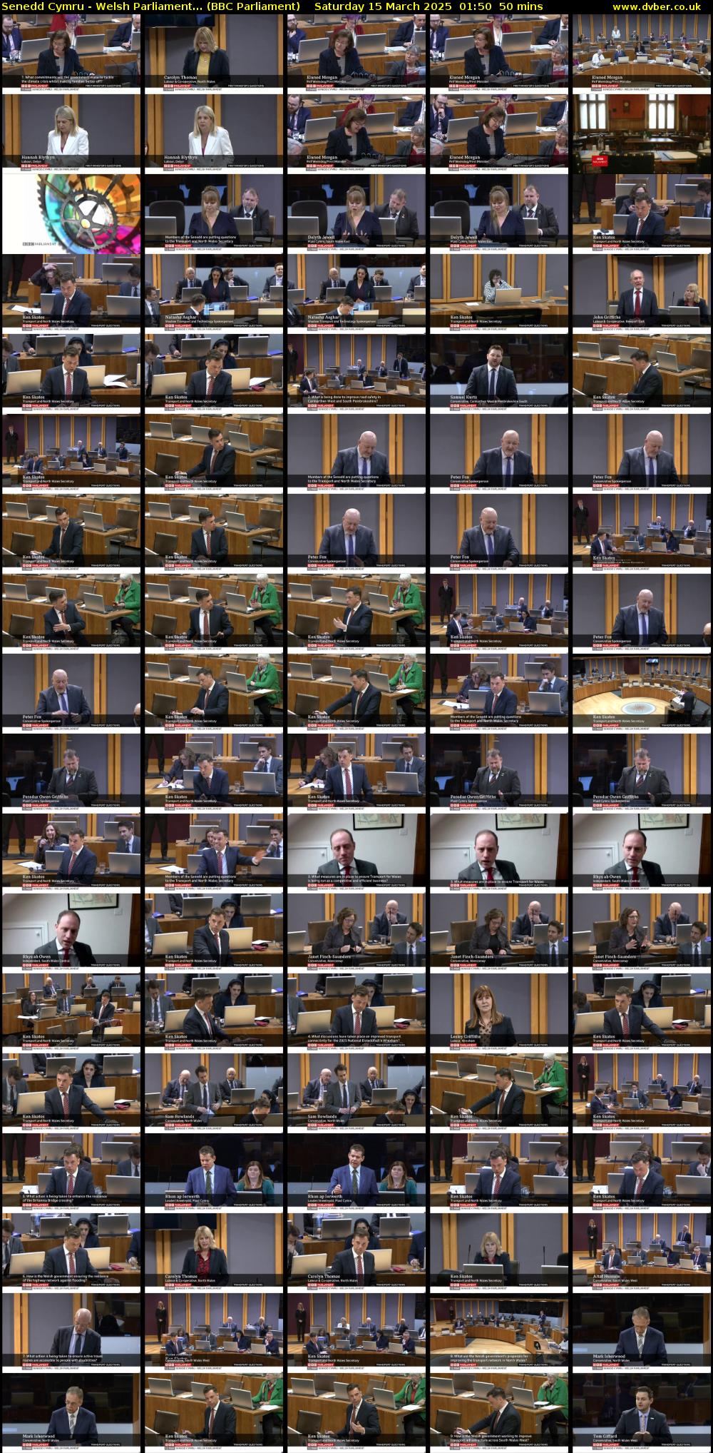 Senedd Cymru - Welsh Parliament... (BBC Parliament) Saturday 15 March 2025 01:50 - 02:40