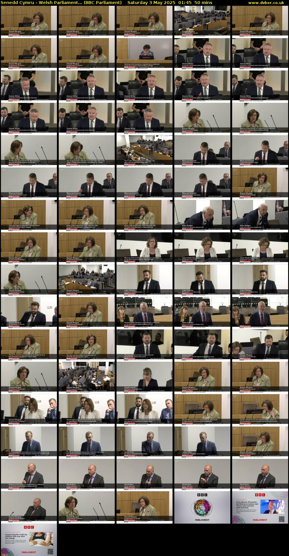 Senedd Cymru - Welsh Parliament... (BBC Parliament) Saturday 3 May 2025 01:45 - 02:35