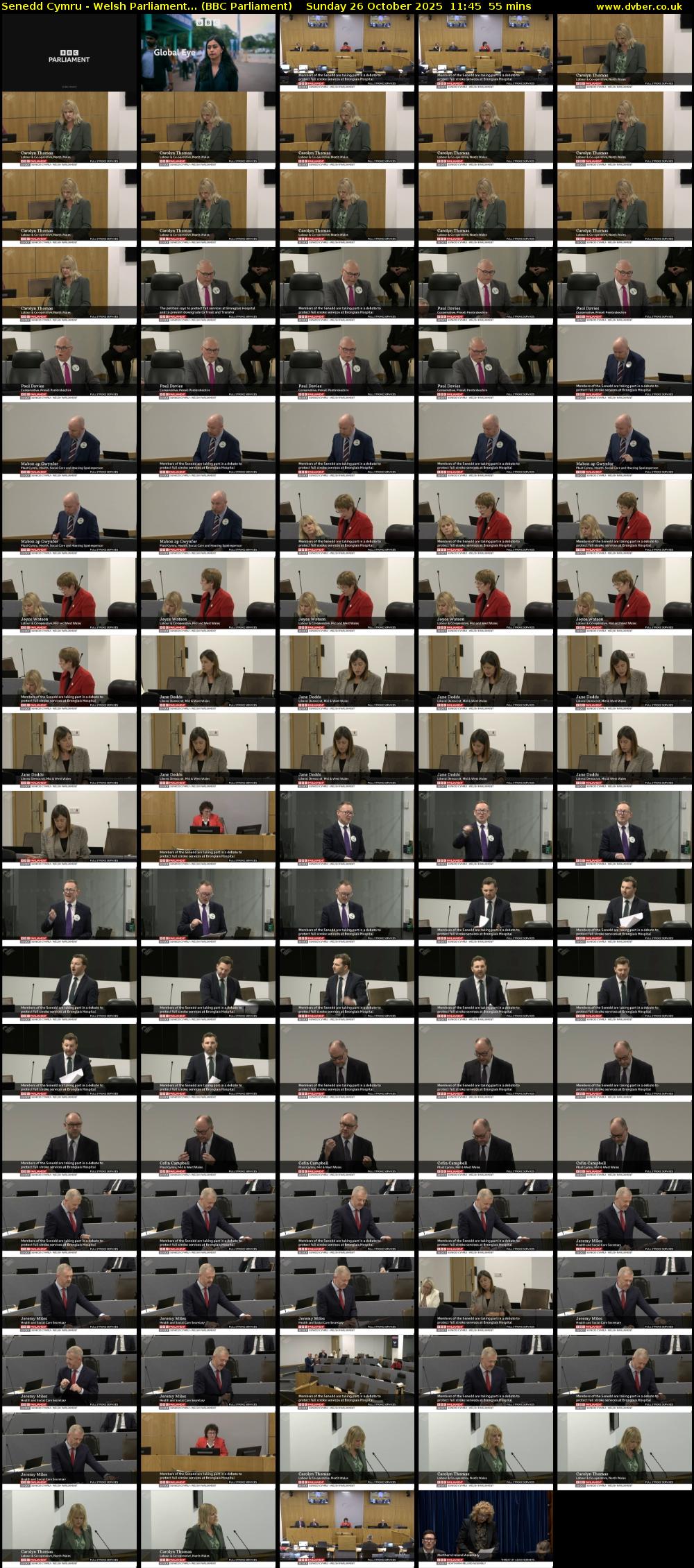 Senedd Cymru - Welsh Parliament... (BBC Parliament) Sunday 26 October 2025 11:45 - 12:40