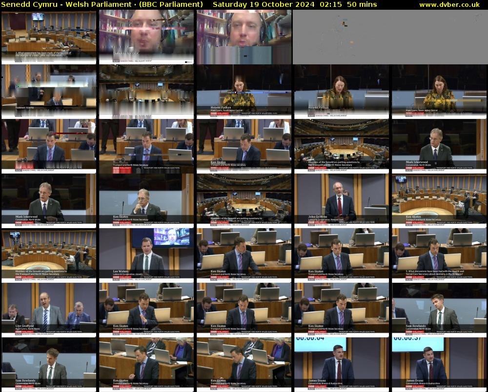 Senedd Cymru - Welsh Parliament · (BBC Parliament) Saturday 19 October 2024 02:15 - 03:05