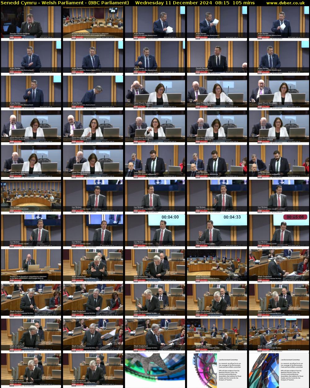 Senedd Cymru - Welsh Parliament · (BBC Parliament) Wednesday 11 December 2024 08:15 - 10:00