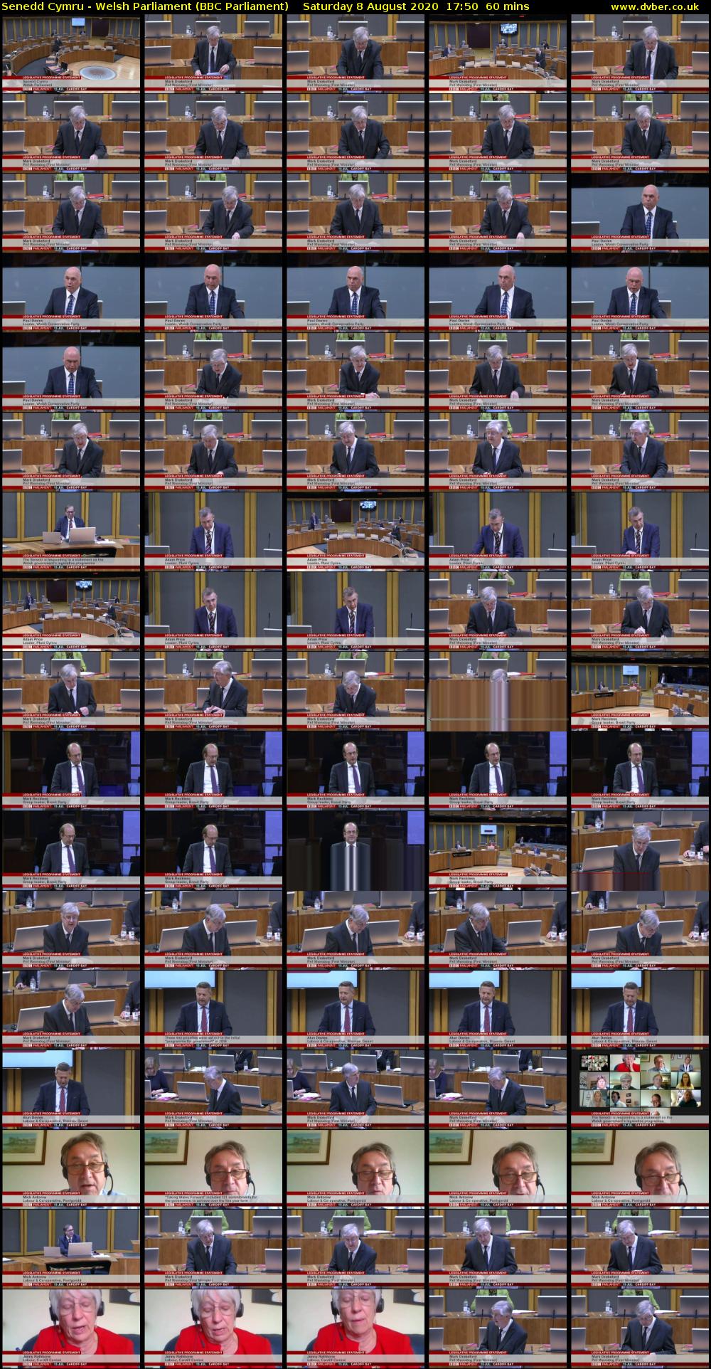 Senedd Cymru - Welsh Parliament (BBC Parliament) Saturday 8 August 2020 17:50 - 18:50