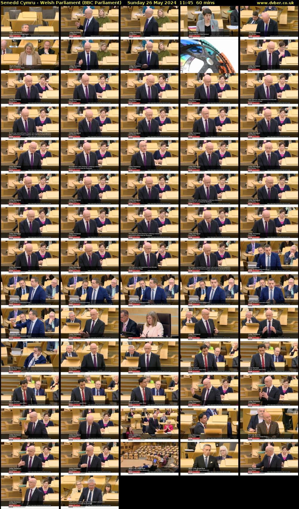 Senedd Cymru - Welsh Parliament (BBC Parliament) Sunday 26 May 2024 11:45 - 12:45