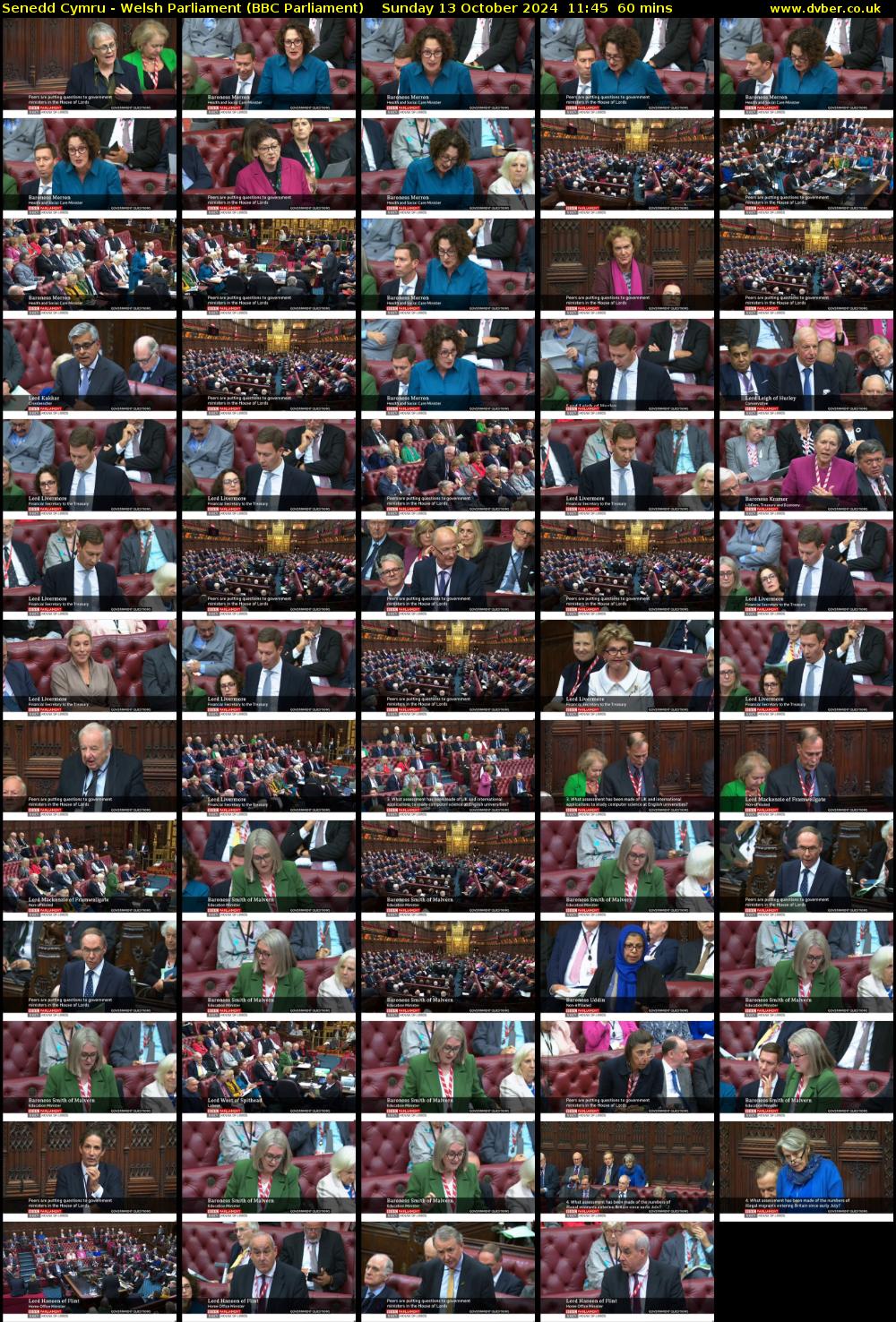 Senedd Cymru - Welsh Parliament (BBC Parliament) Sunday 13 October 2024 11:45 - 12:45