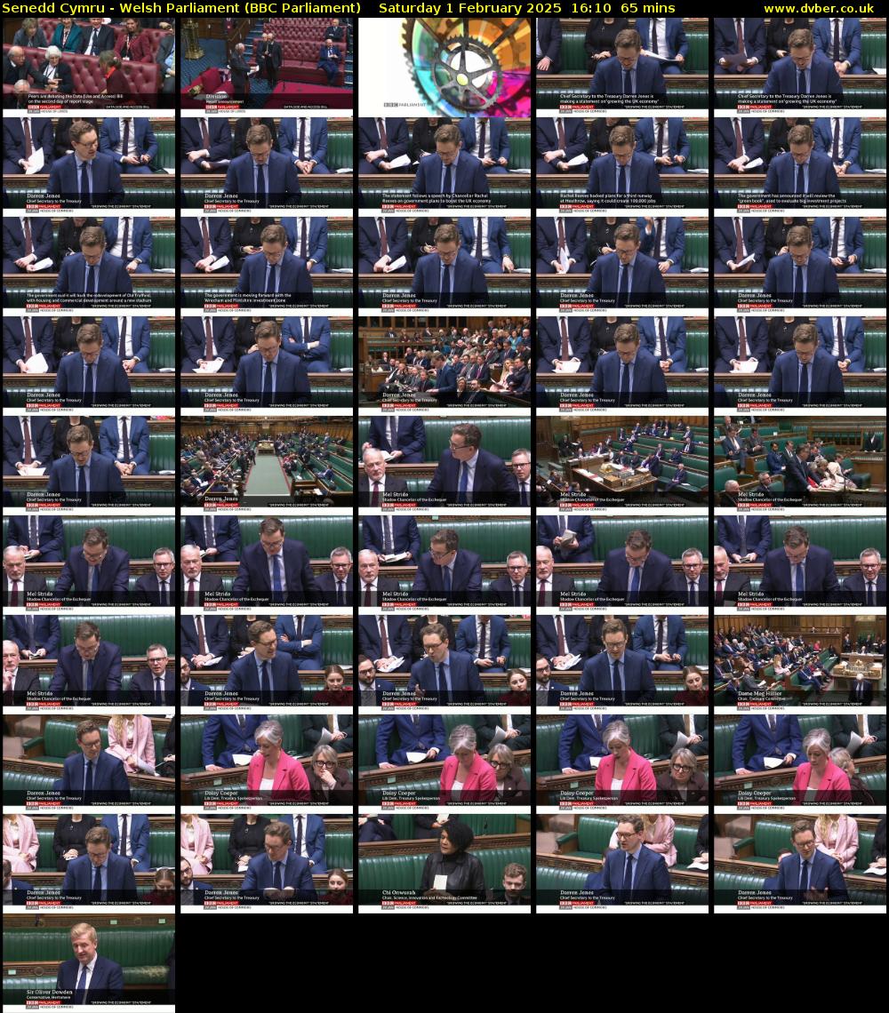 Senedd Cymru - Welsh Parliament (BBC Parliament) Saturday 1 February 2025 16:10 - 17:15