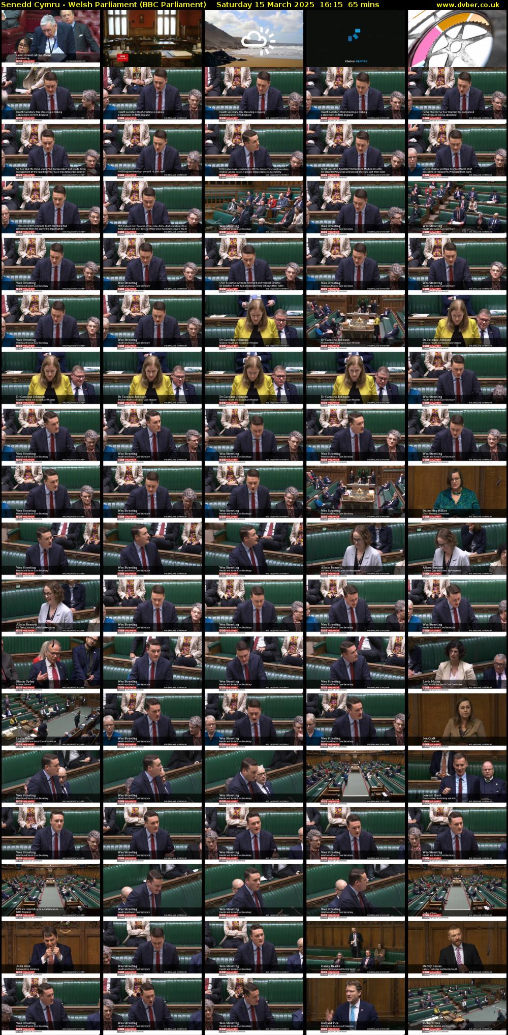 Senedd Cymru - Welsh Parliament (BBC Parliament) Saturday 15 March 2025 16:15 - 17:20
