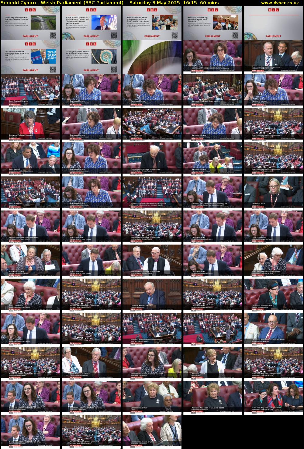 Senedd Cymru - Welsh Parliament (BBC Parliament) Saturday 3 May 2025 16:15 - 17:15
