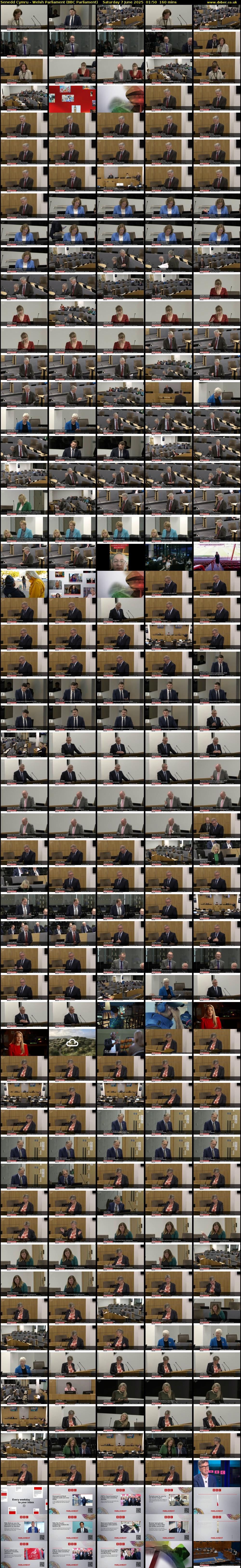 Senedd Cymru - Welsh Parliament (BBC Parliament) Saturday 7 June 2025 01:50 - 04:30