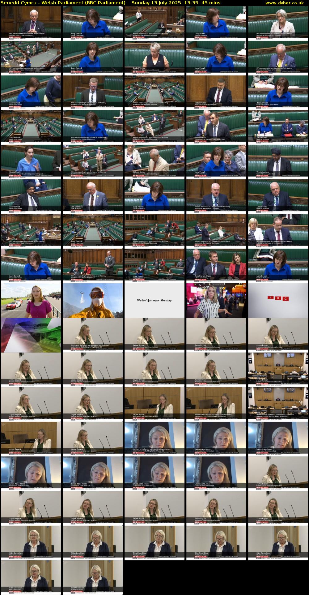 Senedd Cymru - Welsh Parliament (BBC Parliament) Sunday 13 July 2025 13:35 - 14:20