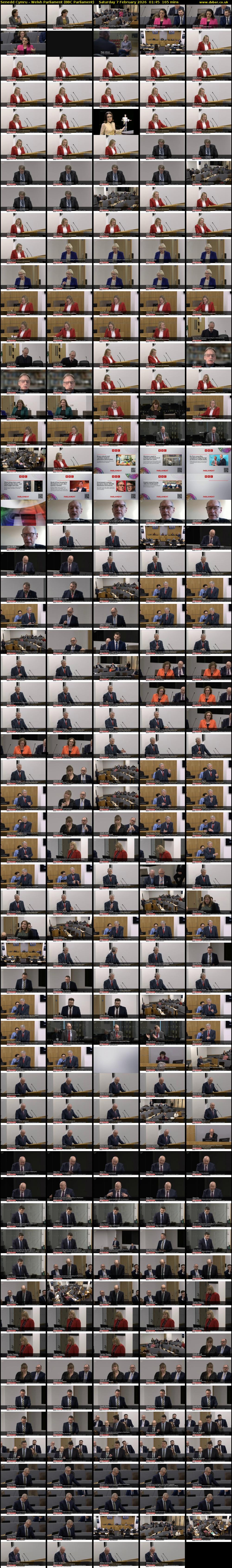 Senedd Cymru - Welsh Parliament (BBC Parliament) Saturday 7 February 2026 01:45 - 04:30