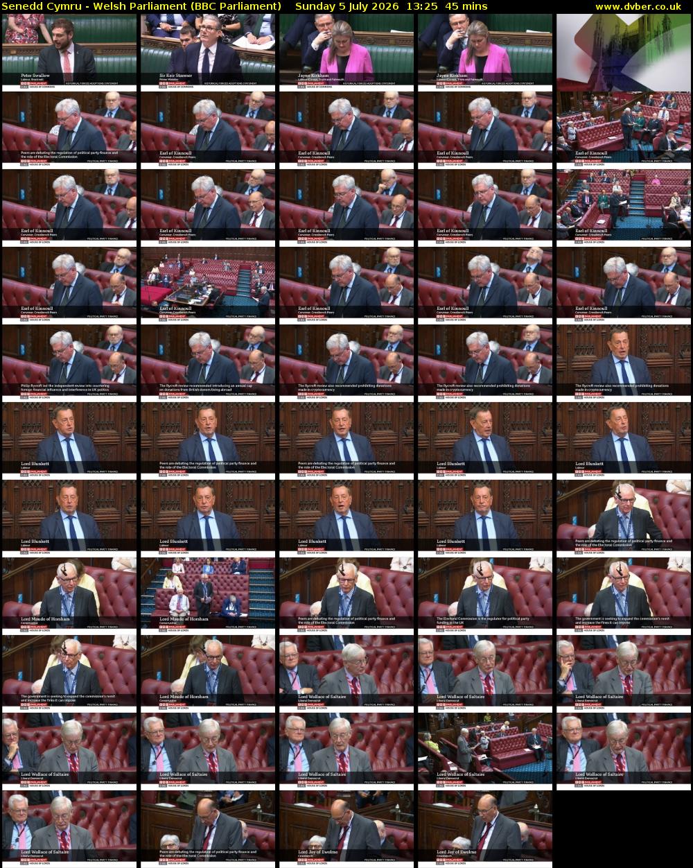 Senedd Cymru - Welsh Parliament (BBC Parliament) Sunday 5 July 2026 13:25 - 14:10