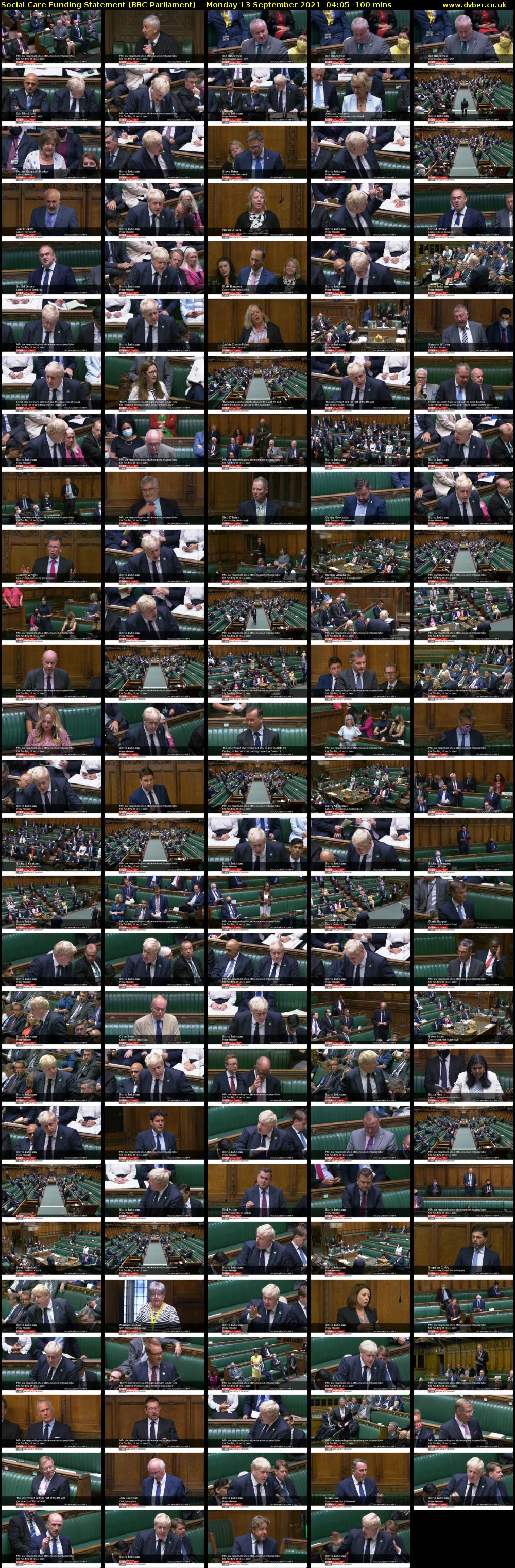 Social Care Funding Statement (BBC Parliament) Monday 13 September 2021 04:05 - 05:45