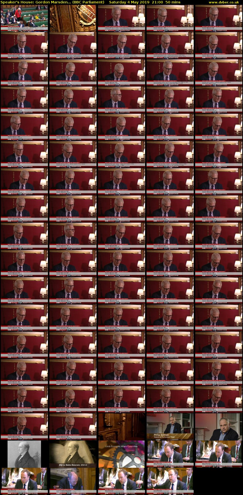 Speaker's House: Gordon Marsden... (BBC Parliament) Saturday 4 May 2019 21:00 - 21:50