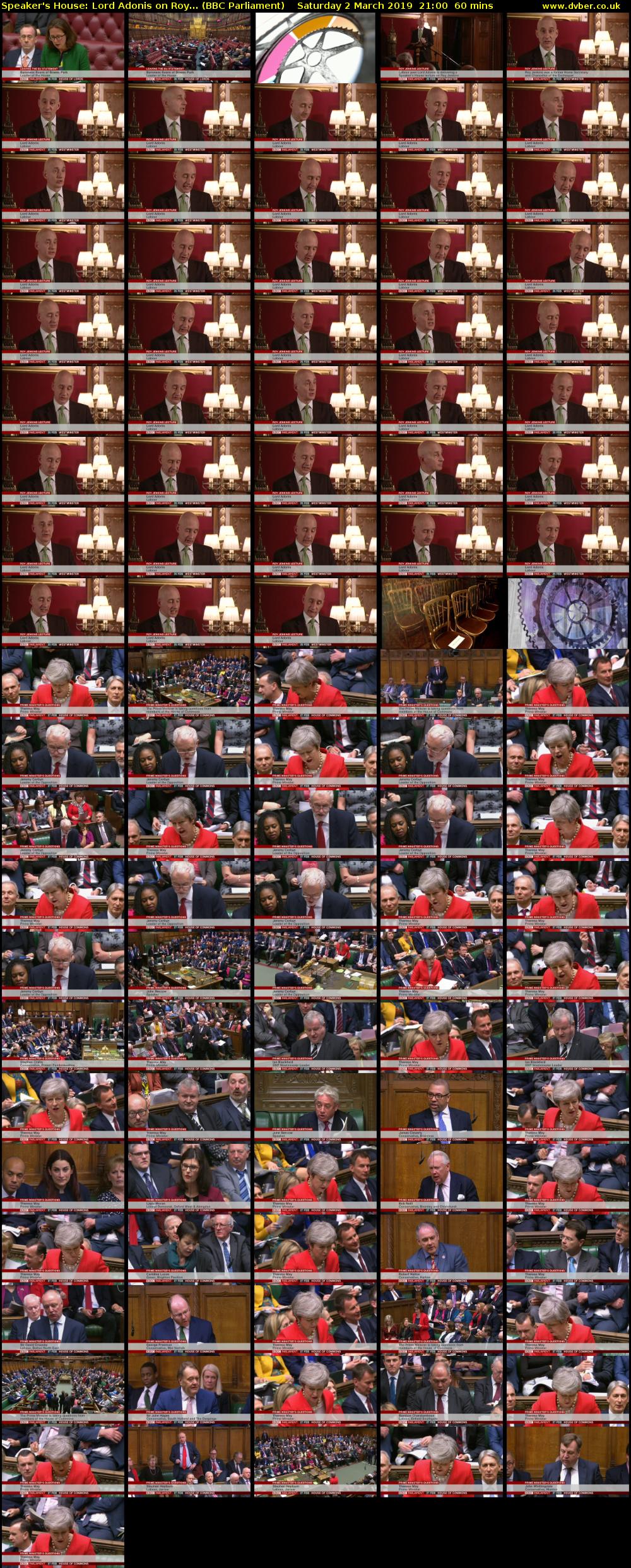 Speaker's House: Lord Adonis on Roy... (BBC Parliament) Saturday 2 March 2019 21:00 - 22:00