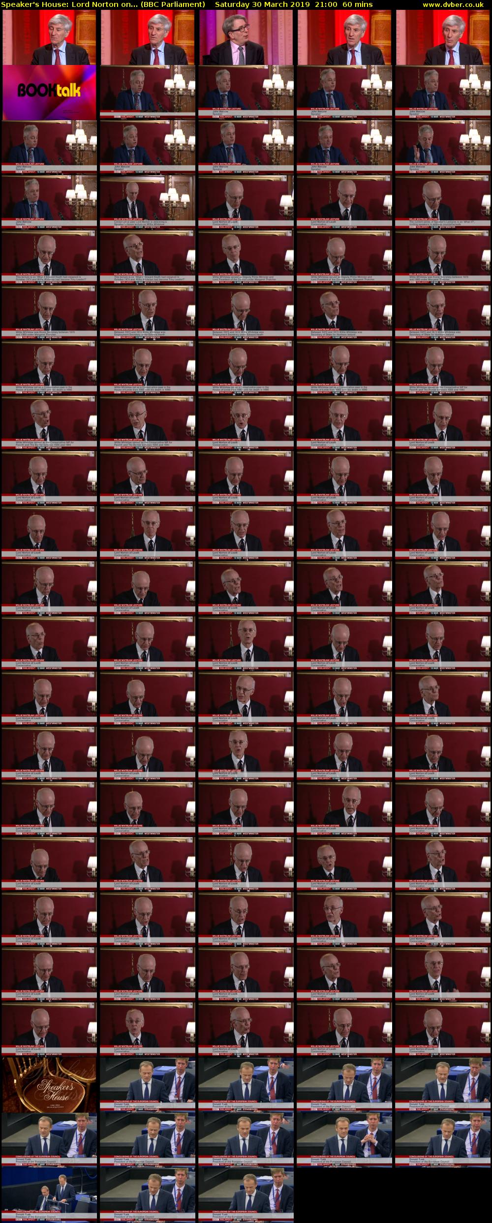 Speaker's House: Lord Norton on... (BBC Parliament) Saturday 30 March 2019 21:00 - 22:00