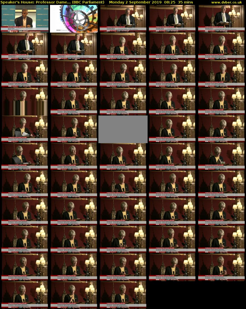 Speaker's House: Professor Dame... (BBC Parliament) Monday 2 September 2019 08:25 - 09:00