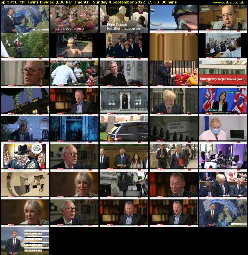 Split at Birth: Twins Divided (BBC Parliament) Sunday 4 September 2022 15:30 - 16:00