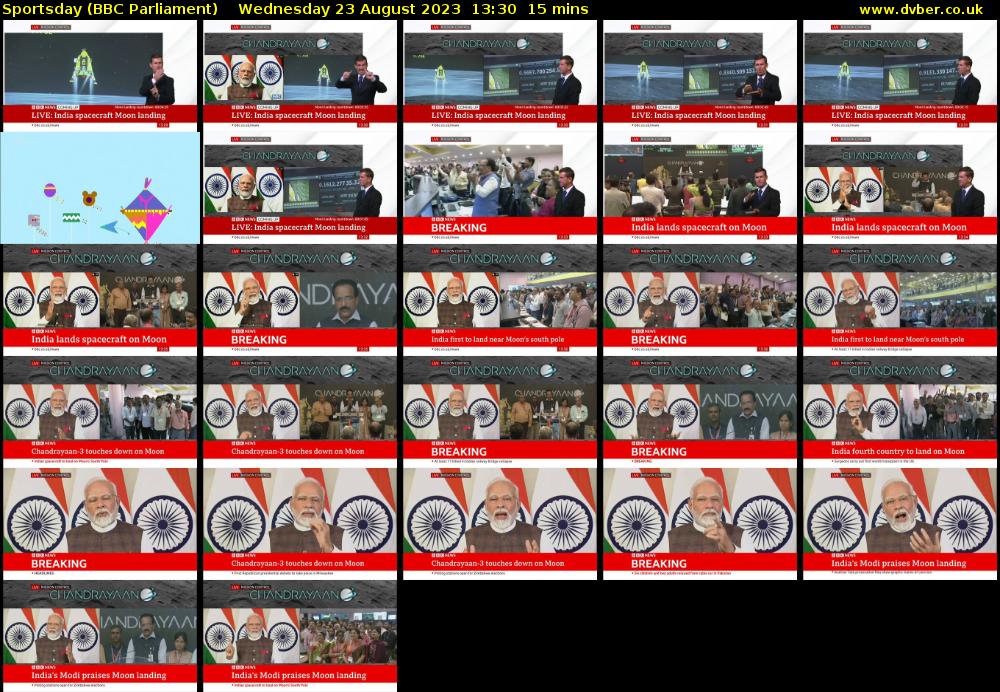 Sportsday (BBC Parliament) Wednesday 23 August 2023 13:30 - 13:45
