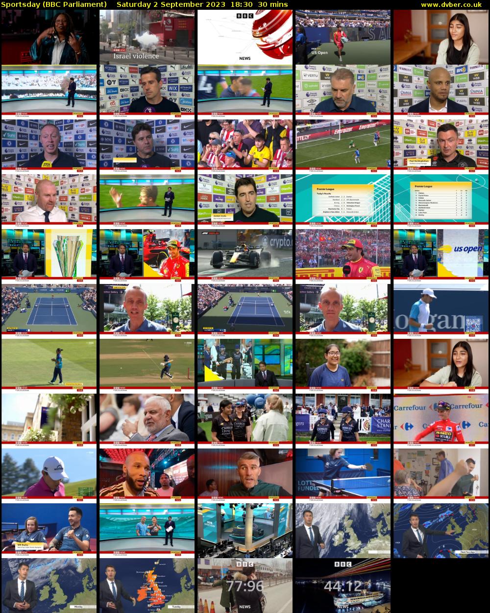 Sportsday (BBC Parliament) Saturday 2 September 2023 18:30 - 19:00
