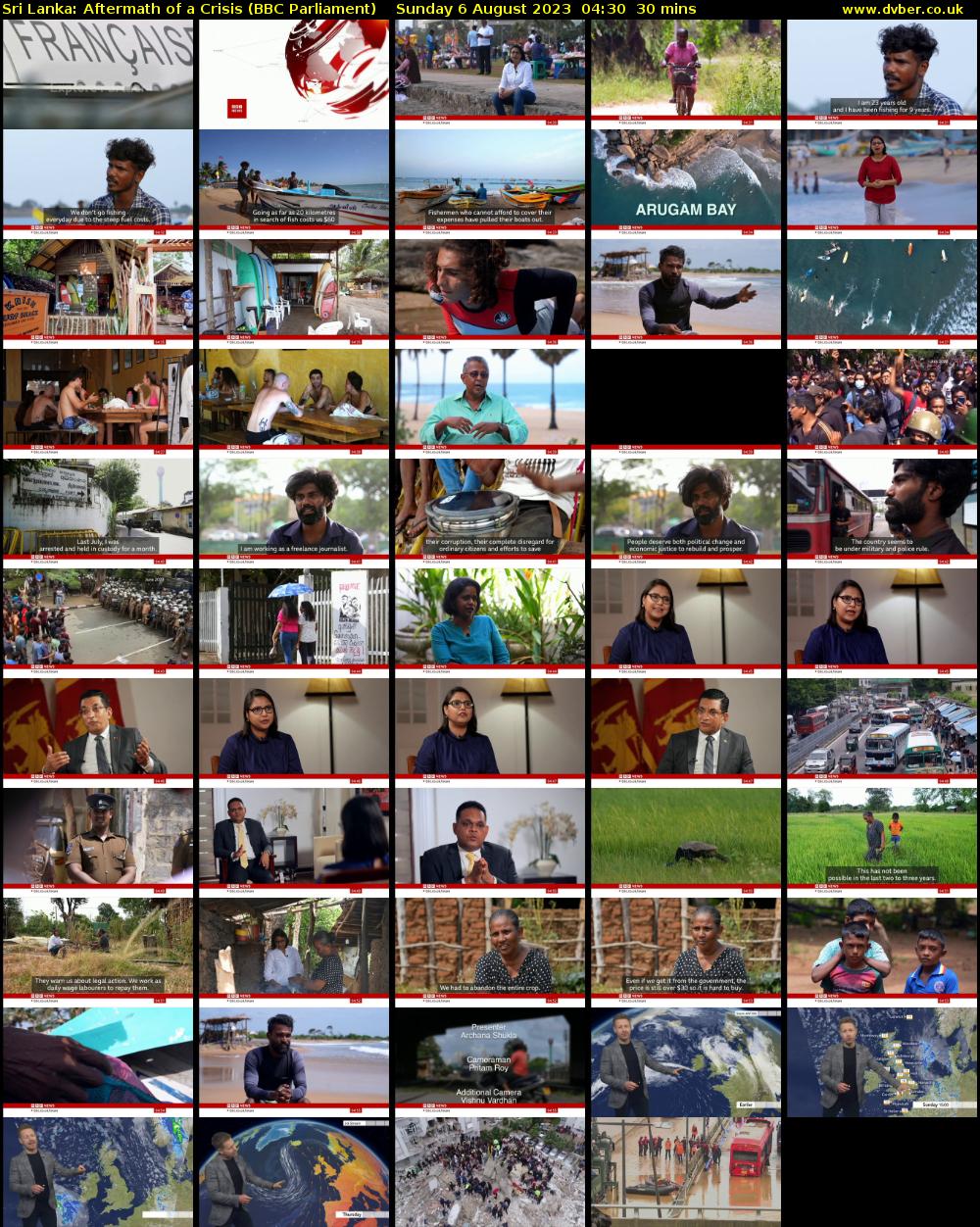 Sri Lanka: Aftermath of a Crisis (BBC Parliament) Sunday 6 August 2023 04:30 - 05:00