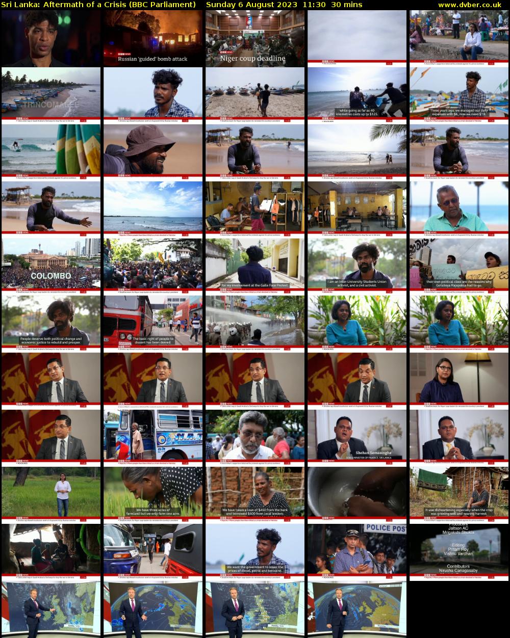 Sri Lanka: Aftermath of a Crisis (BBC Parliament) Sunday 6 August 2023 11:30 - 12:00
