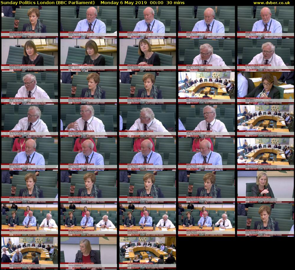 Sunday Politics London (BBC Parliament) Monday 6 May 2019 00:00 - 00:30
